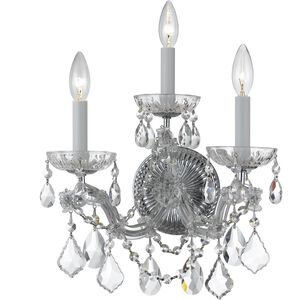 Maria Theresa 3 Light 14 inch Polished Chrome Sconce Wall Light in Clear Swarovski Strass