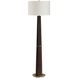 Forage 62.5 inch 150 watt Dark Oak Stained Wood and Antique Brass Floor Lamp Portable Light