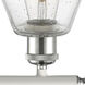 Ballston Ballston Cone 2 Light 18 inch White and Polished Chrome Bath Vanity Light Wall Light in Seedy Glass