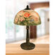 Evelyn 16 inch 60.00 watt Antique Bronze Table Lamp Portable Light in Hand Painted Glass, 2 