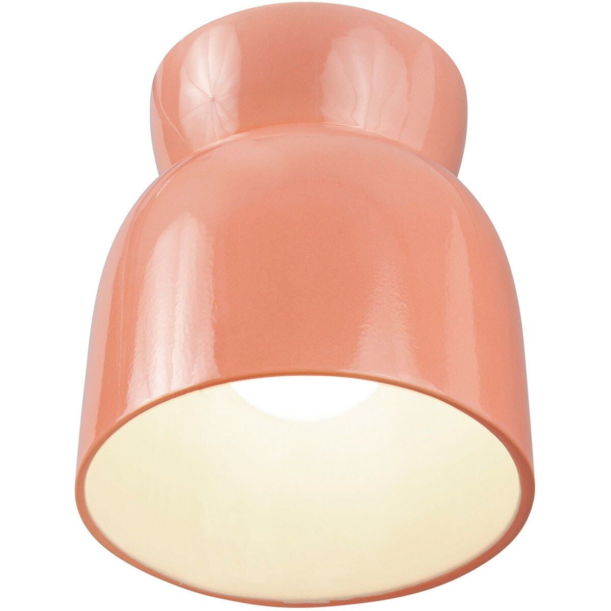 Radiance Collection 1 Light 7.5 inch Gloss Blush Outdoor Flush Mount
