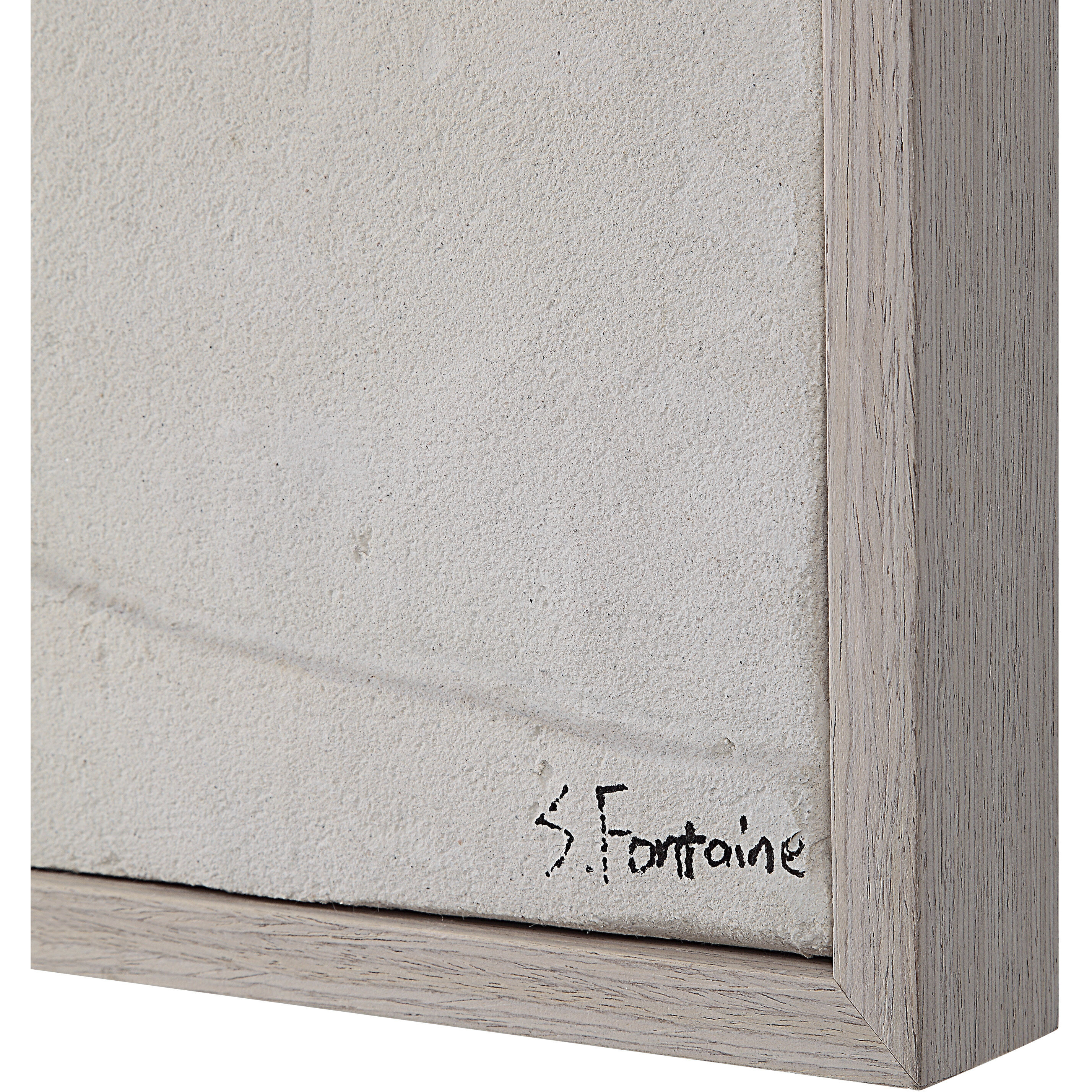 Bobier Beige/White Canvas Art