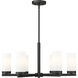 Danica 6 Light 26 inch Matte Black Chandelier Ceiling Light