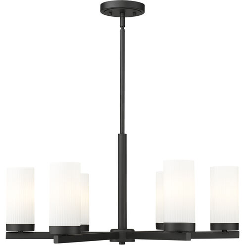 Danica 6 Light 26 inch Matte Black Chandelier Ceiling Light