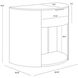 Stella 34.25 X 28 inch White / Natural Night Stand