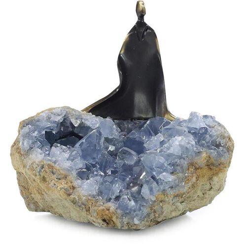 Cloaked Figure 6.5 X 5.75 inch Sculpture, on Kyanite, II