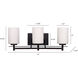 Madison 3 Light 21 inch Oil Rubbed Bronze Vanity Light Wall Light