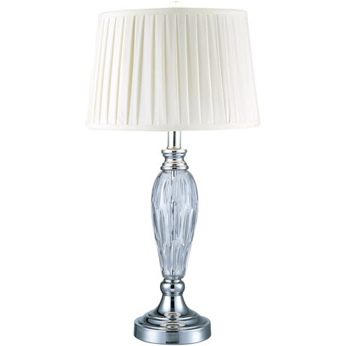 Evelyn 27 inch 100.00 watt Polished Chrome Table Lamp Portable Light