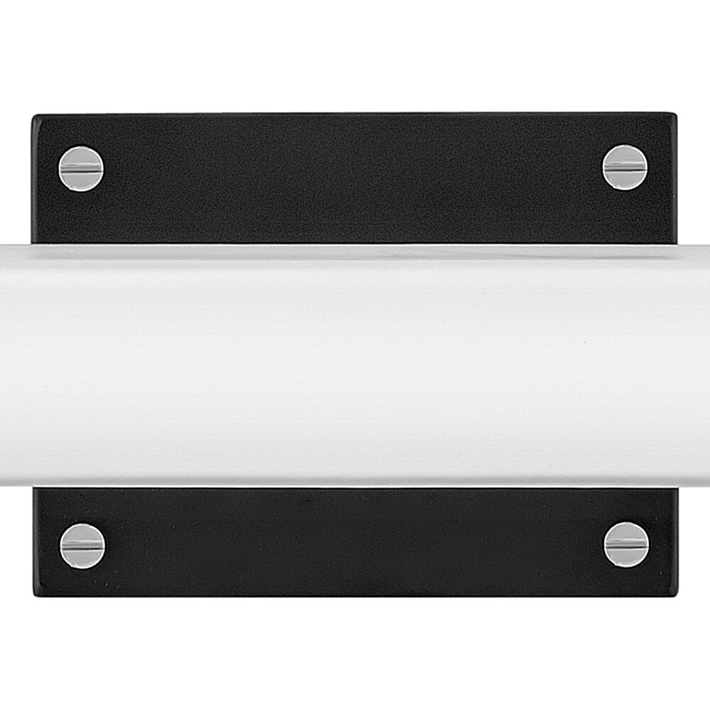 Rollins LED 24 inch Black with Chrome Bath Light Wall Light in Black/Chrome, Vertical