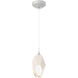 Chrysalis 1 Light 6.1 inch White Mini Pendant Ceiling Light in White Crystal, Large