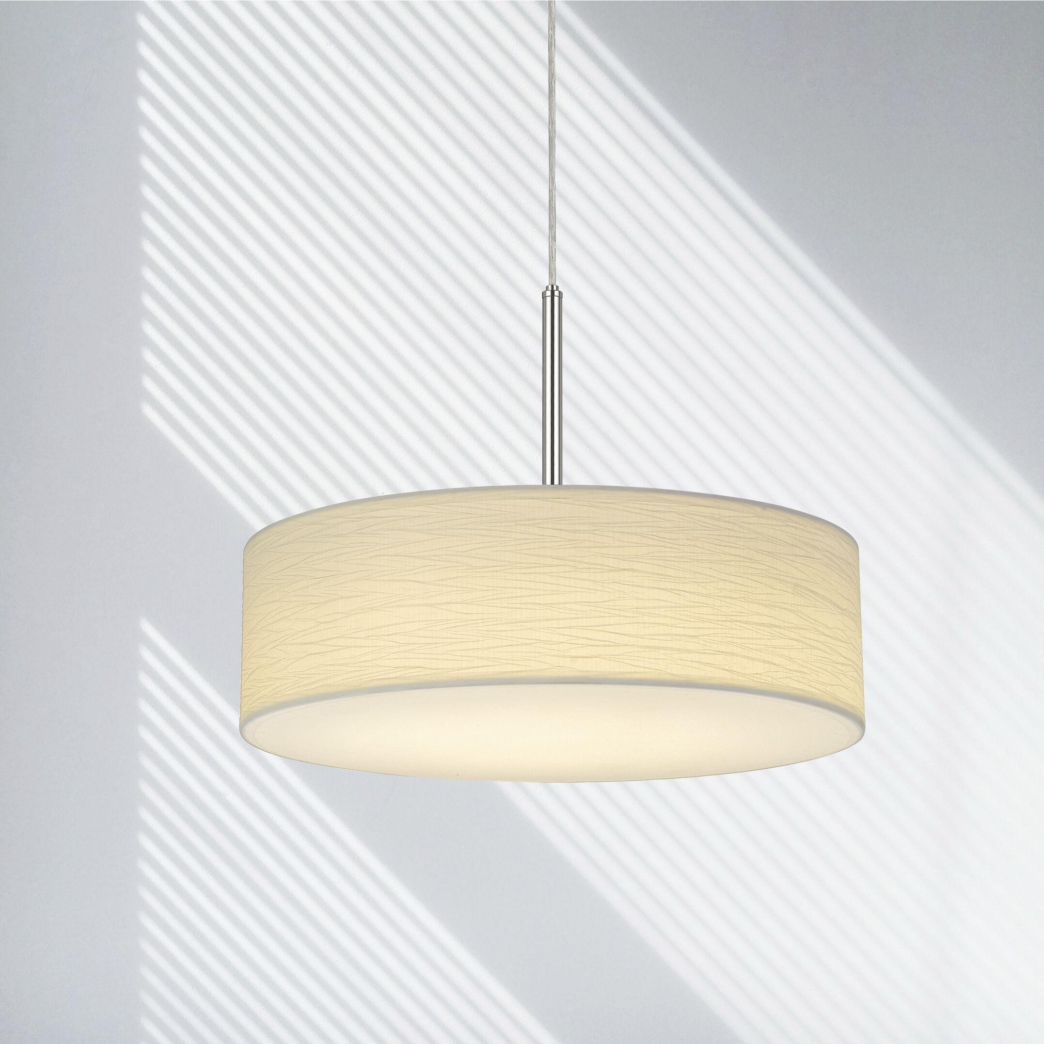 CAL LED 5 inch Patterned White Pendant Ceiling Light