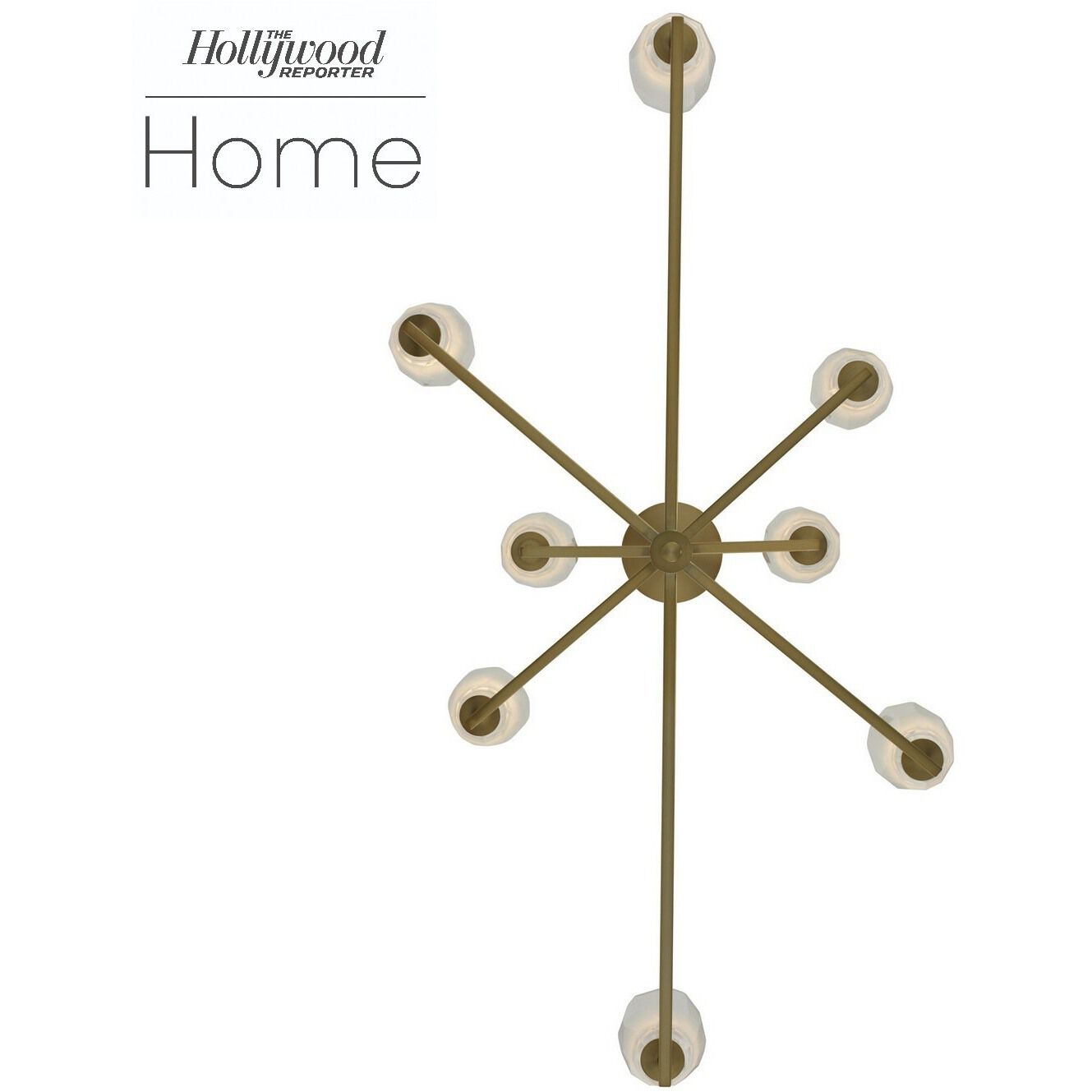 June Island Linear Ceiling Light in Winter Brass