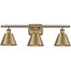 Ballston Smithfield LED 26 inch Brushed Brass Bath Vanity Light Wall Light, Ballston