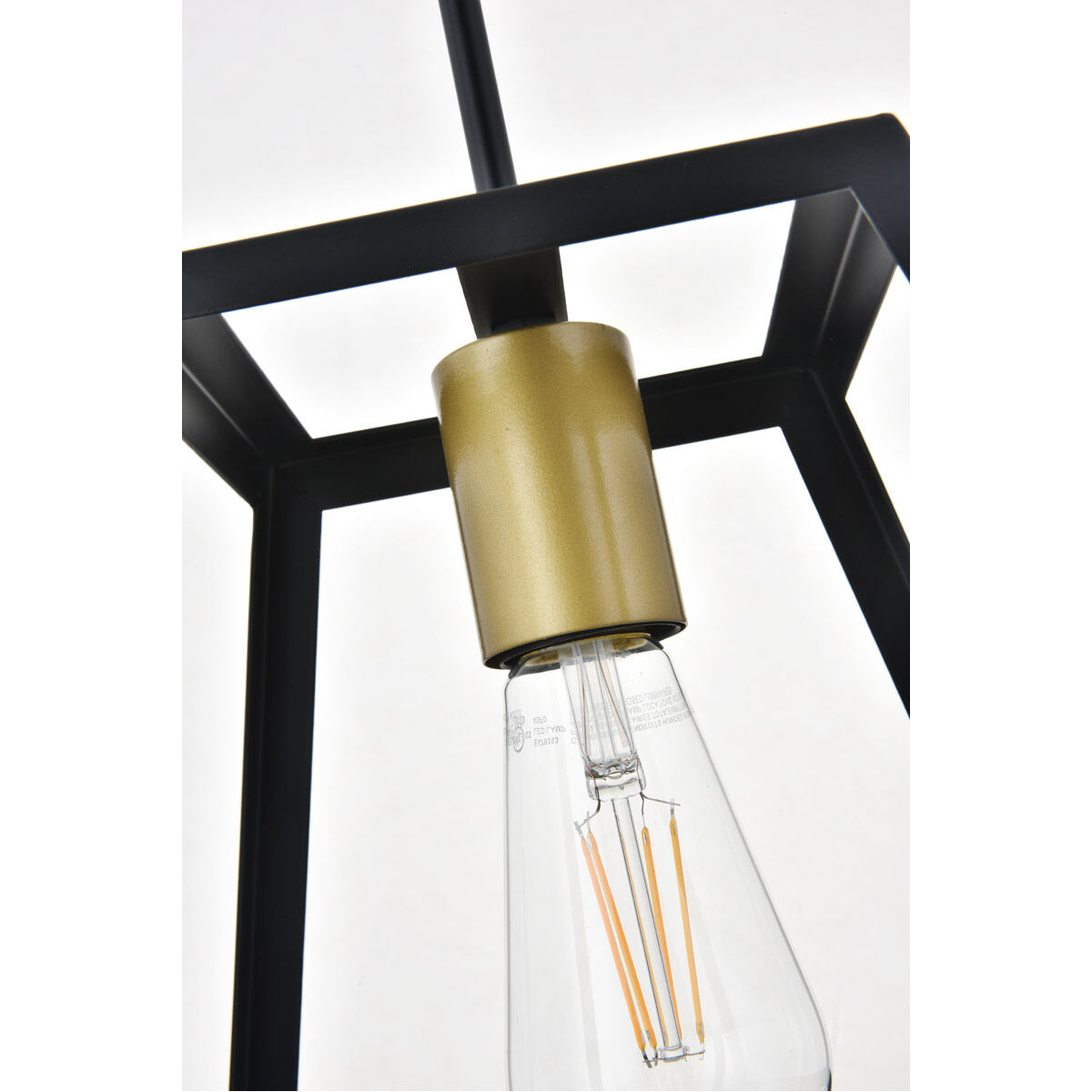 Resolute 1 Light 9 inch Brass and Black Pendant Ceiling Light
