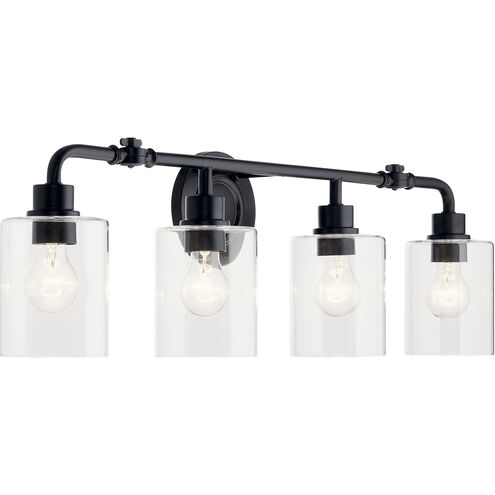 Gunnison 4 Light 33.75 inch Black Bath Vanity Light Wall Light