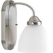 Heart 1 Light 5.75 inch Brushed Nickel Bath Vanity Wall Light