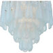 Ollie 16 Light 26.25 inch Aged Brass Chandelier Ceiling Light in Sand Glass Blue