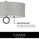 Galerie Link LED 24 inch Black with Heritage Brass Indoor Semi-Flush Mount Ceiling Light
