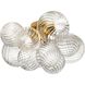Charlize 3 Light 14.5 inch Aged Brass Flush Mount Ceiling Light