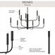 Reines 9 Light 32 inch Matte Black Chandelier Ceiling Light