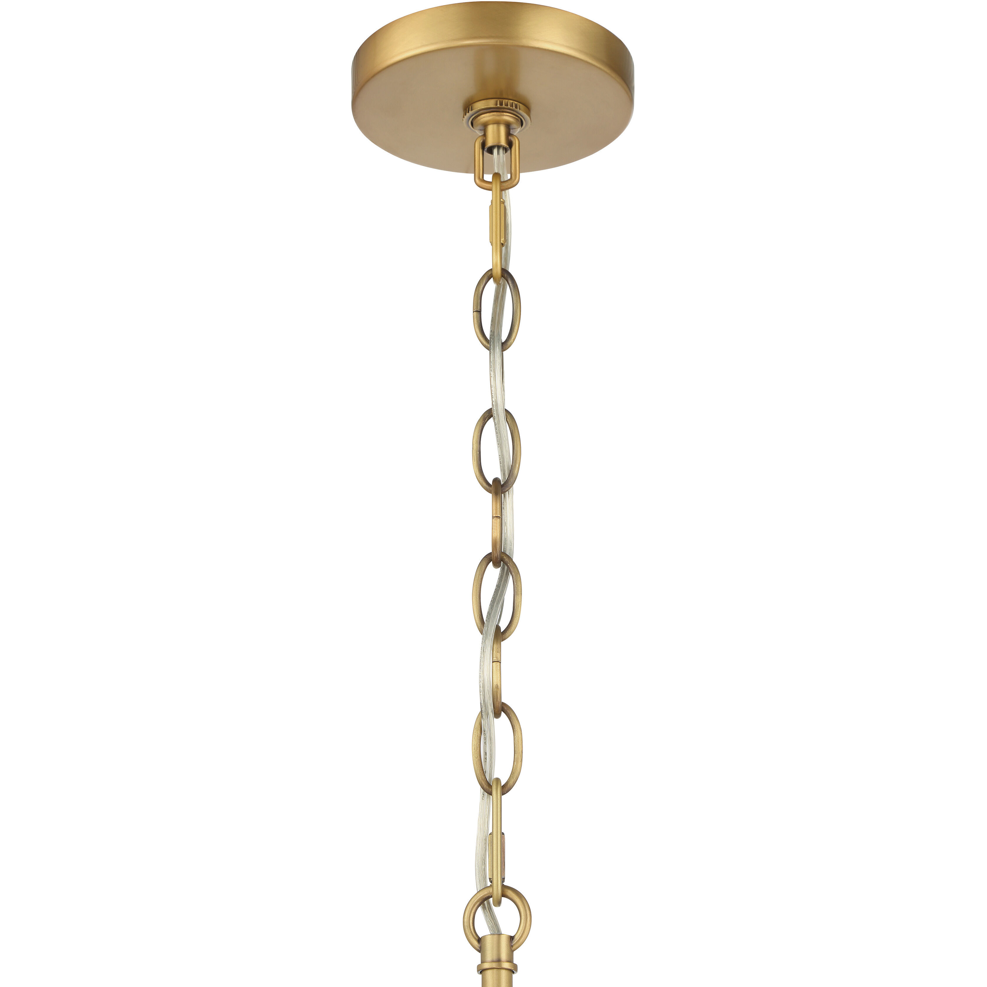 Shimmer 6 Light 30.75 inch Legacy Brass Pendant Ceiling Light