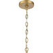 Shimmer 6 Light 30.75 inch Legacy Brass Pendant Ceiling Light