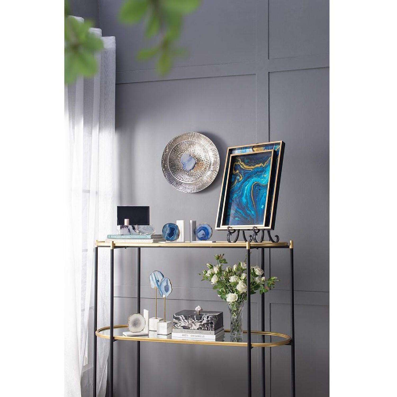 Dex Blue/Gold/Shiny Polish Wall Décor