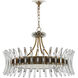 Coquette 8 Light 29.75 inch Antique Brass Chandelier Ceiling Light