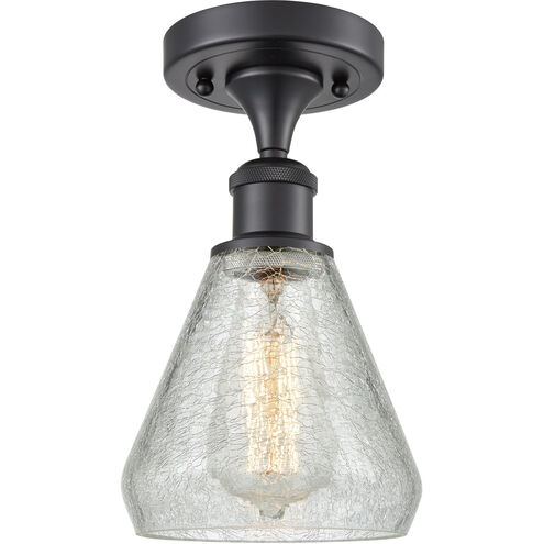Ballston Conesus LED 6 inch Matte Black Semi-Flush Mount Ceiling Light, Ballston