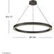 Althea LED 38 inch Satin Black Chandelier Ceiling Light