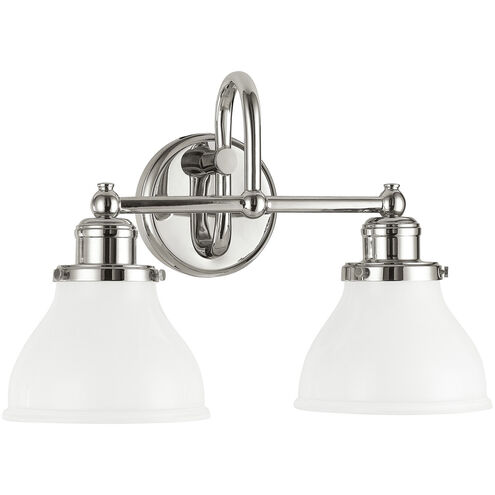 Felix 2 Light 16 inch Polished Nickel Vanity Light Wall Light