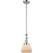 Franklin Restoration Fulton LED 7 inch Polished Chrome Mini Pendant Ceiling Light in Matte White, Franklin Restoration