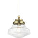 Avondale 1 Light 9 inch Antique Brass Mini Pendant Ceiling Light