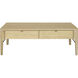 Anello 48 X 24 inch Top: Brown; Base: Brown/Metallic - Brass Coffee Table