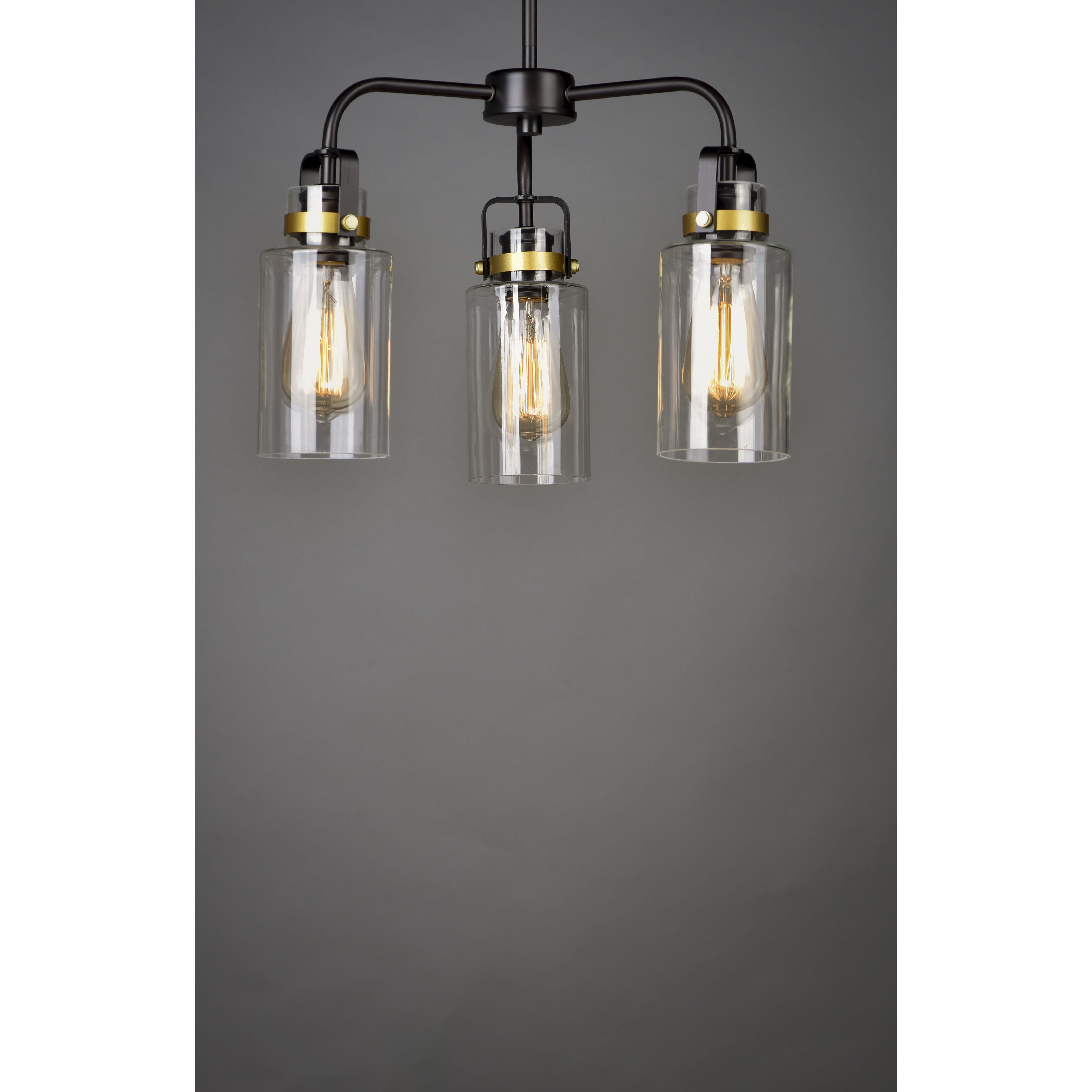 Magnolia 3 Light 17 inch Bronze/Gold Multi-Light Pendant Ceiling Light