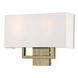 Pierson 2 Light 16 inch Antique Brass ADA ADA Wall Sconce Wall Light