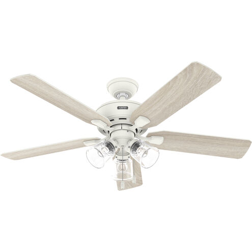 Rosner 52 inch Matte White with Light Oak/Fresh White Blades Ceiling Fan