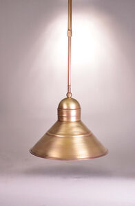 Barn 1 Light 14 inch Dark Brass Pendant Ceiling Light