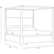 Danette Zenith Taupe Grey Canopy Bed, King