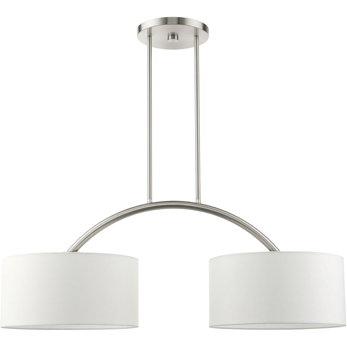 Meridian 2 Light 35 inch Brushed Nickel Linear Chandelier Ceiling Light