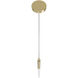 Main St. LED 5 inch Brushed Brass Pendant Ceiling Light in Frosted