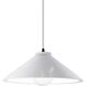 Radiance Collection - Flare 1 Light 11.75 inch Gloss White/Gloss White and Dark Bronze Pendant Ceiling Light in Replaceable Bulb, Form+Finish+Function