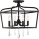 Laurel Estate 4 Light 14 inch Coal Semi Flush Ceiling Light