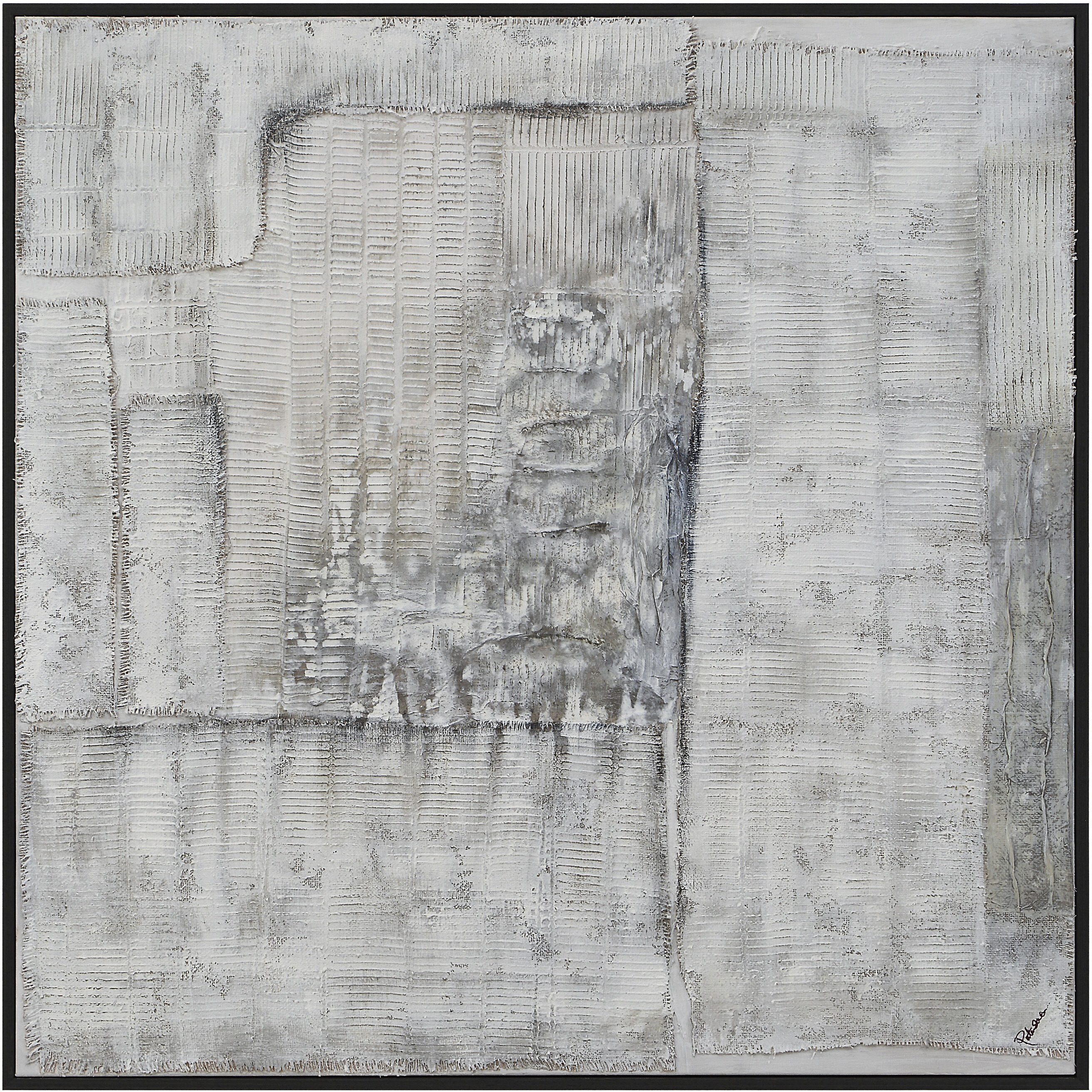 Zariah Multicolor and Charcoal Canvas Art