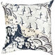 Geisha 18 inch Cream, Beige, Dark Green, Ivory, Ice Blue Pillow Kit