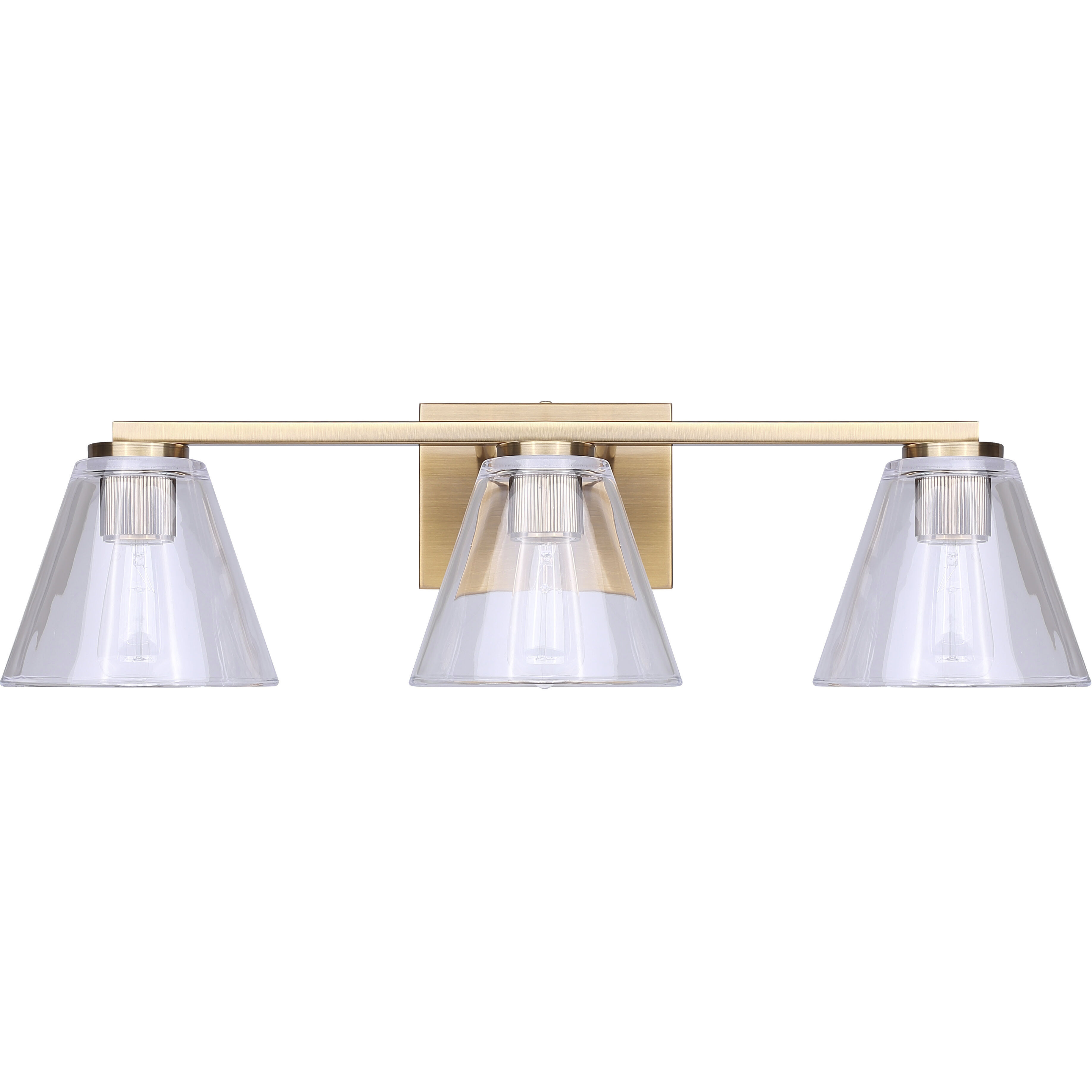 Berklie 3 Light 25.5 inch Gold Vanity Light Wall Light