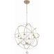 Solaris 6 Light 28.5 inch Olde Silver Chandelier Ceiling Light