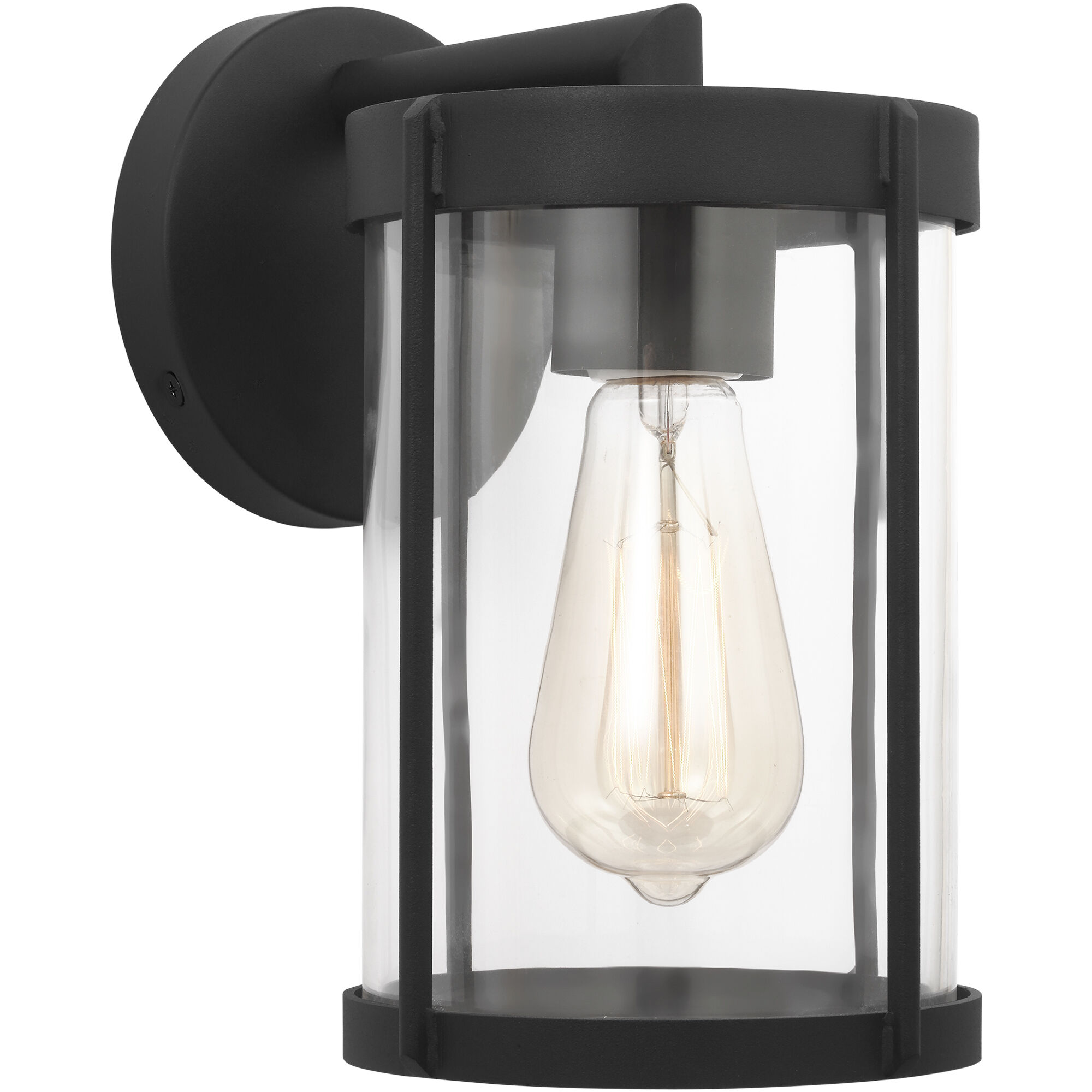 Luning 1 Light 10 inch Textured Black Outdoor Wall Lantern, Small