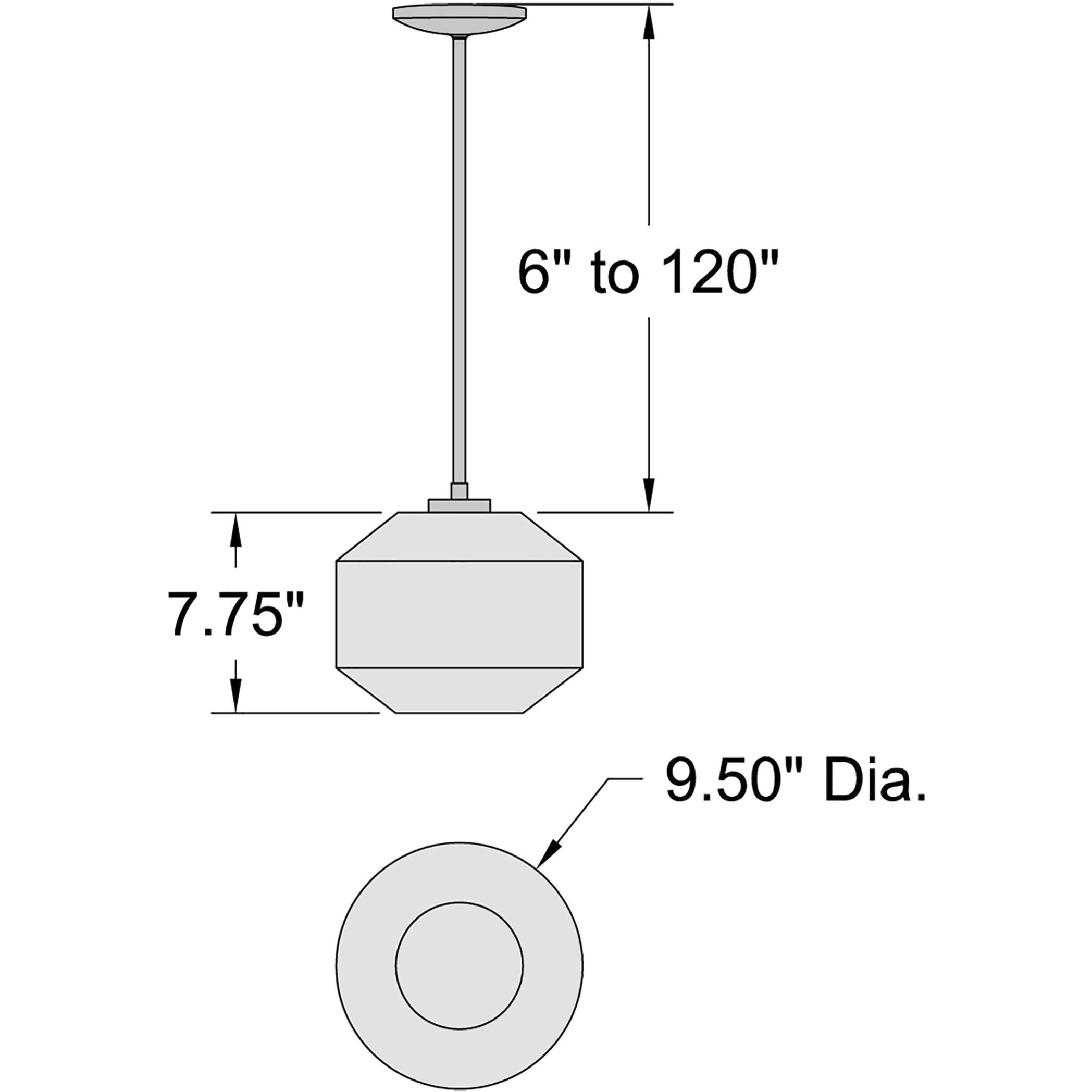 Clarity 10 inch Black Pendant Ceiling Light