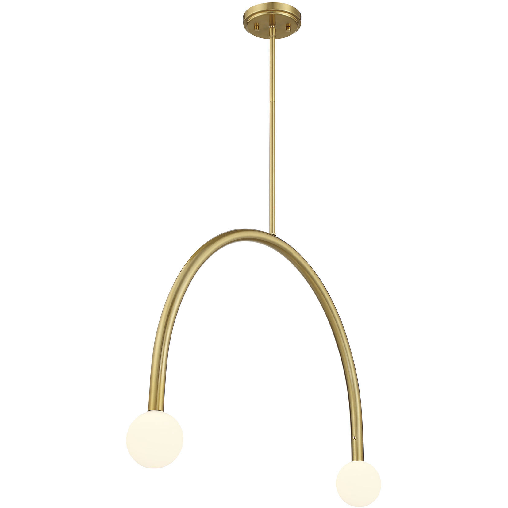 Contemporary LED 4 inch Natural Brass Chandelier Ceiling Light